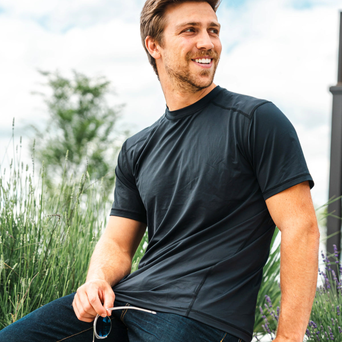 BloqUV Men's UPF 50+ True Fit Short Sleeve Crew Top
