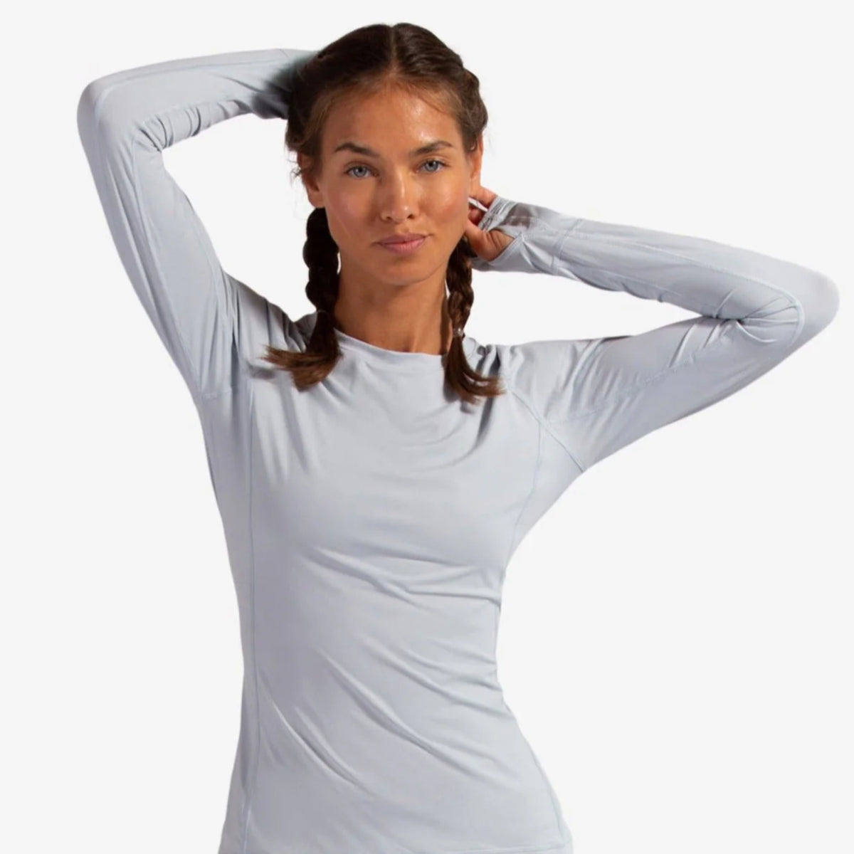 BloqUV Women's UPF 50+ True Fit Short Ruched Long Sleeve Top