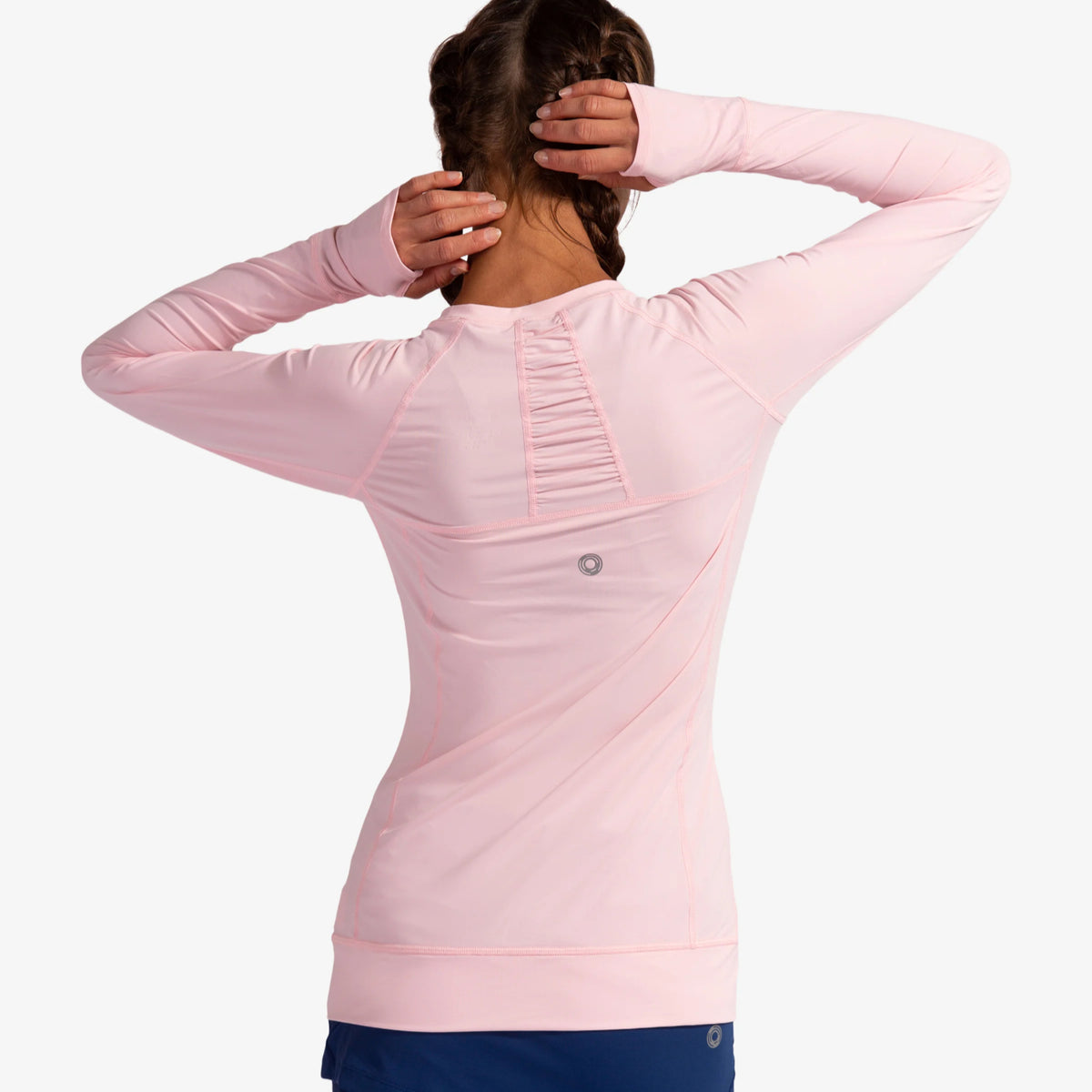BloqUV Women's UPF 50+ True Fit Short Ruched Long Sleeve Top